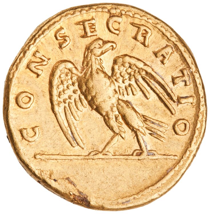 RIC II Trajan 743 (aureus), reverse, American Numismatic Society (ans)