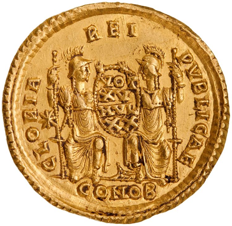 RIC X Theodosius II (East) 207, реверс, American Numismatic Society (ans)