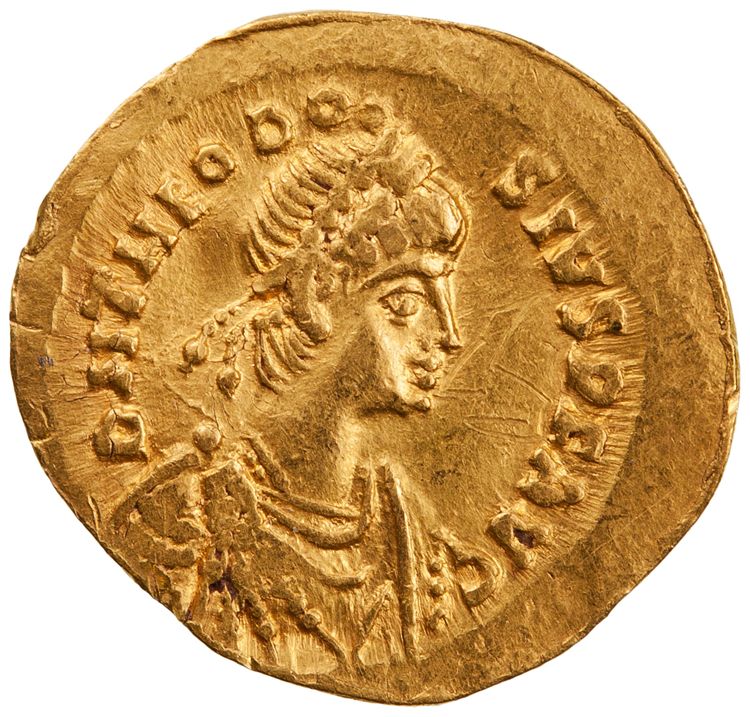 RIC X Theodosius II (East) 333, аверс, American Numismatic Society (ans)