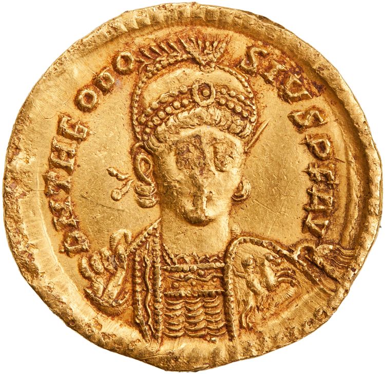 RIC X Theodosius II (East) 360, аверс, American Numismatic Society (ans)