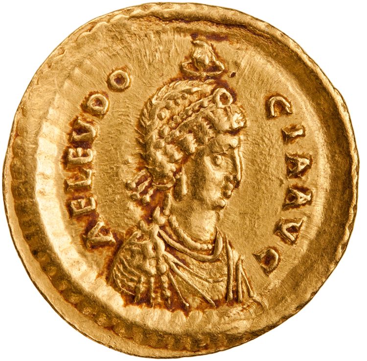 RIC X Theodosius II (East) 228, аверс, American Numismatic Society (ans)