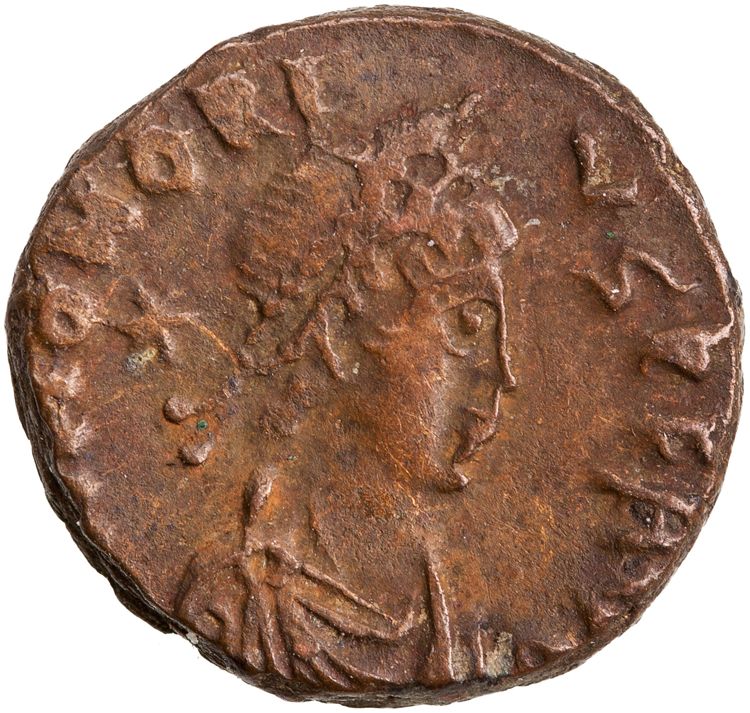 RIC X Theodosius II (East) 395, аверс, American Numismatic Society (ans)