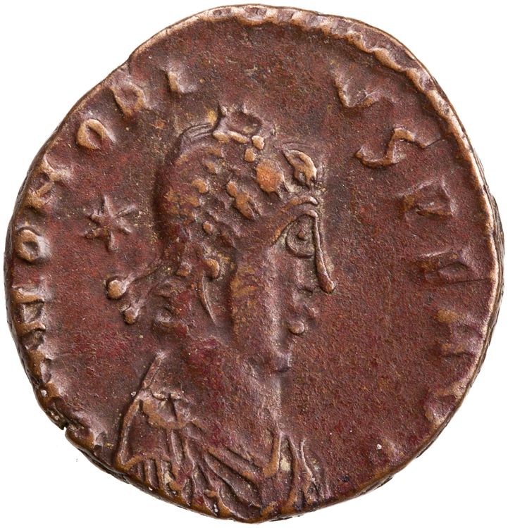 RIC X Theodosius II (East) 395, аверс, American Numismatic Society (ans)