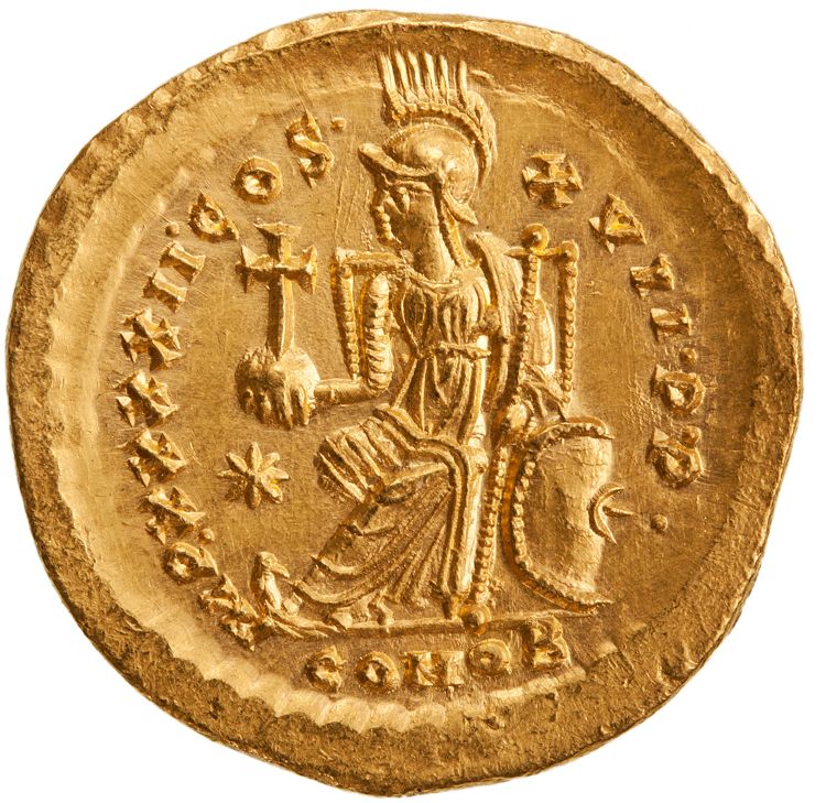 RIC X Theodosius II (East) 291, реверс, American Numismatic Society (ans)