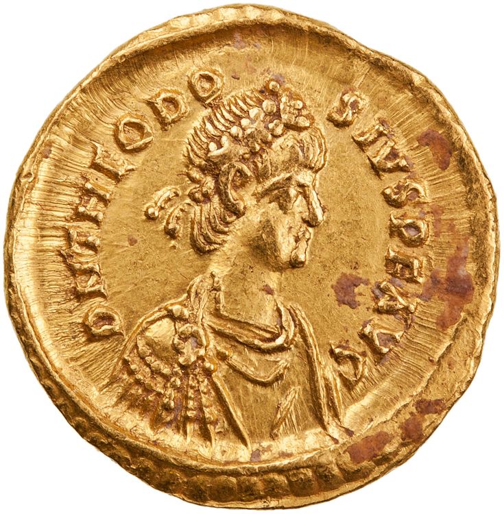 RIC X Theodosius II (East) 333, аверс, American Numismatic Society (ans)
