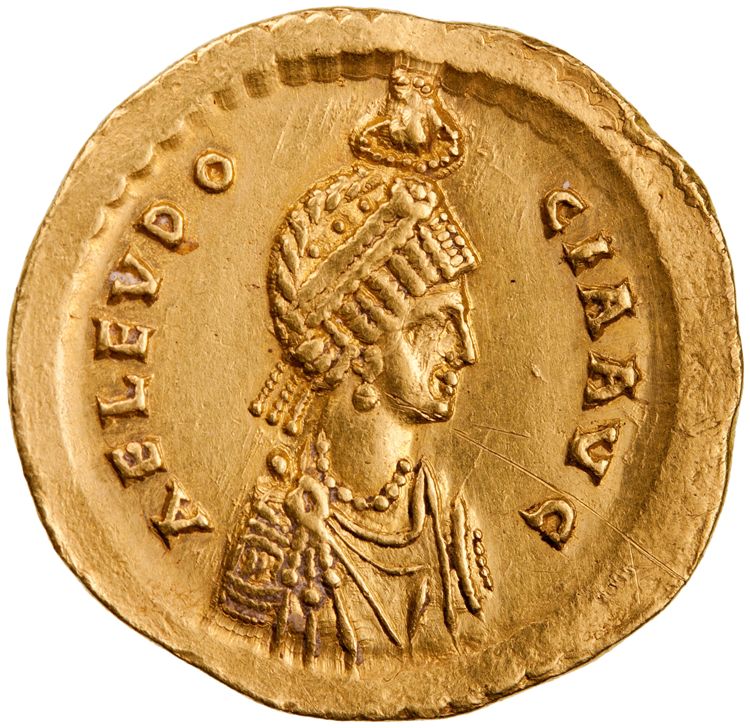 RIC X Theodosius II (East) 228, аверс, American Numismatic Society (ans)
