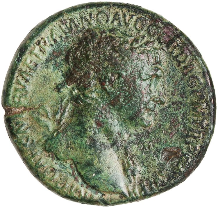 аверс RIC II Trajan 604 (sestertius)