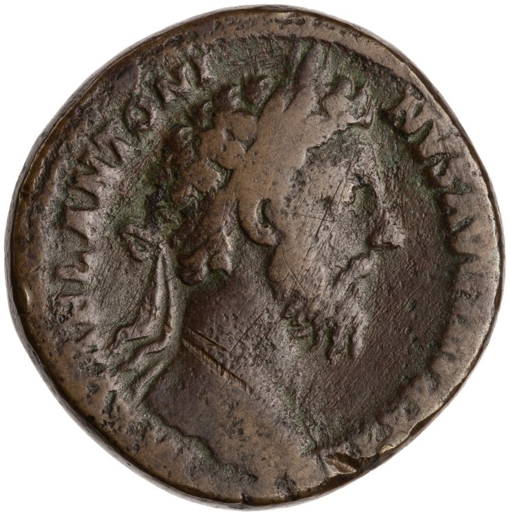 RIC III Marcus Aurelius 1227, obverse, American Numismatic Society (ans)