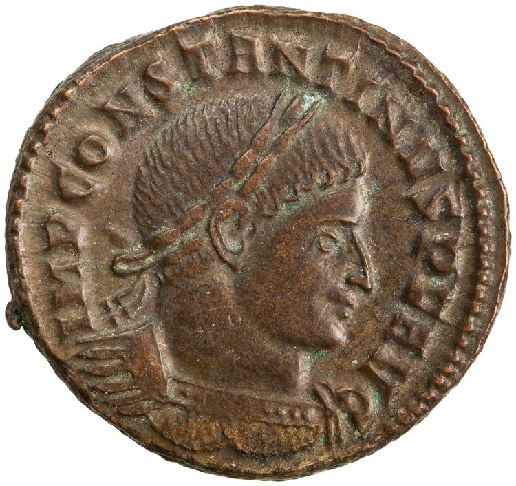 RIC VII Ticinum 21, obverse, American Numismatic Society (ans)