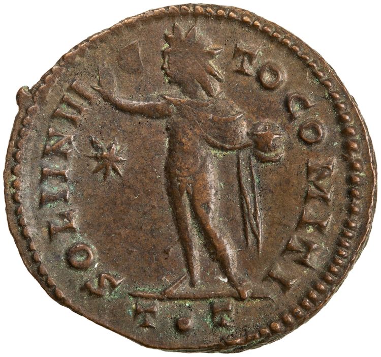 RIC VII Ticinum 21, reverse, American Numismatic Society (ans)
