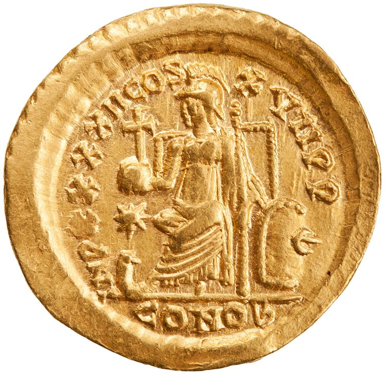 RIC X Theodosius II (East) 328, реверс, American Numismatic Society (ans)