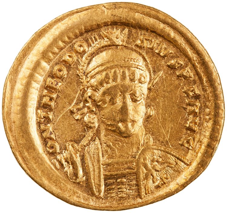RIC X Theodosius II (East) 360, аверс, American Numismatic Society (ans)