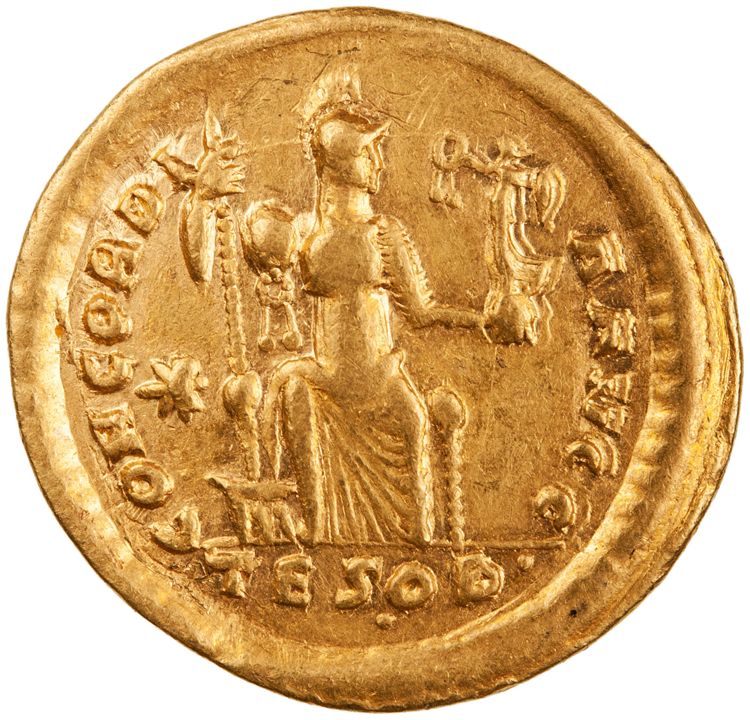 RIC X Theodosius II (East) 360, реверс, American Numismatic Society (ans)
