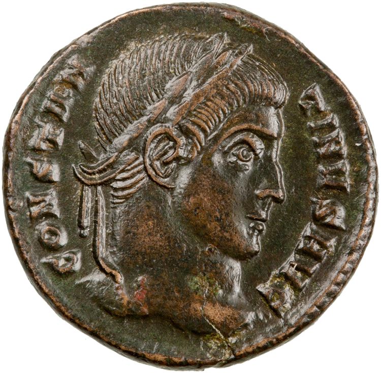 RIC VII Ticinum 163, obverse, American Numismatic Society (ans)