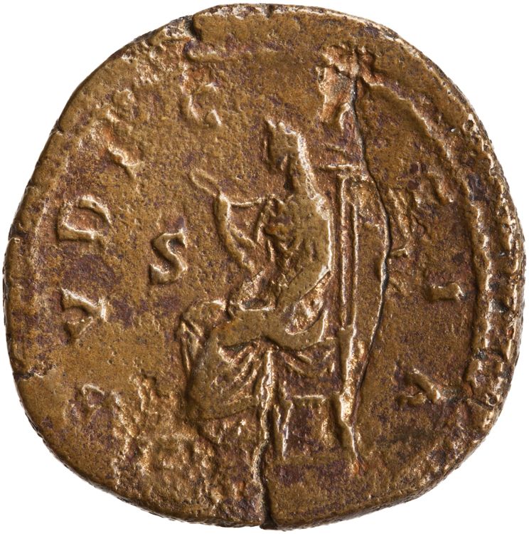 реверс RIC III Antoninus Pius 1404B (dupondius)