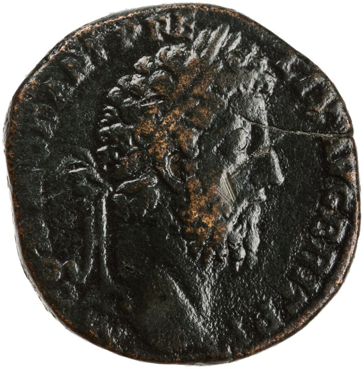 RIC III Commodus 595, аверс, American Numismatic Society (ans)