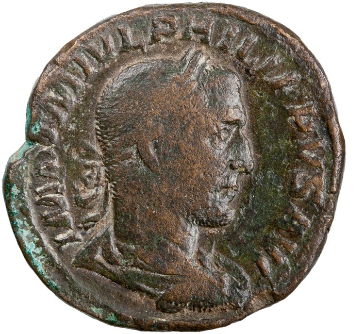 RIC IV Philip I 169A, obverse, American Numismatic Society (ans)