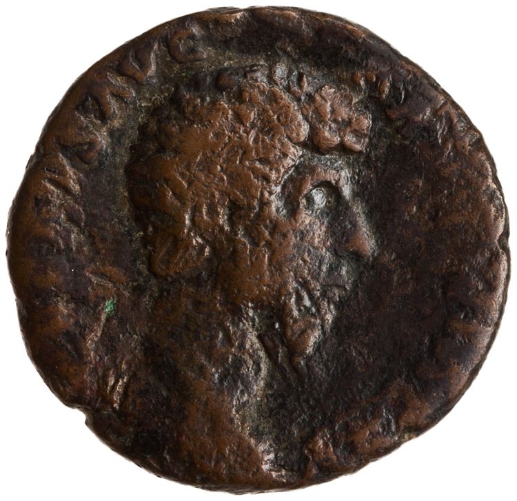 RIC III Marcus Aurelius 1392, obverse, American Numismatic Society (ans)