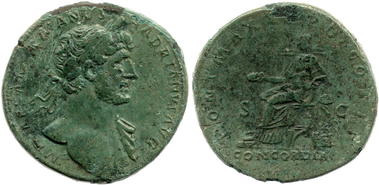 RIC II, Part 3 (second edition) Hadrian 148, аверс, Британский музей