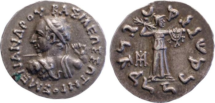 Menander I of Bactria rev
