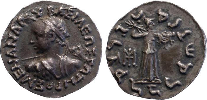 Bactrian and Indo-Greek Coinage Menander I 4.4, Британский музей