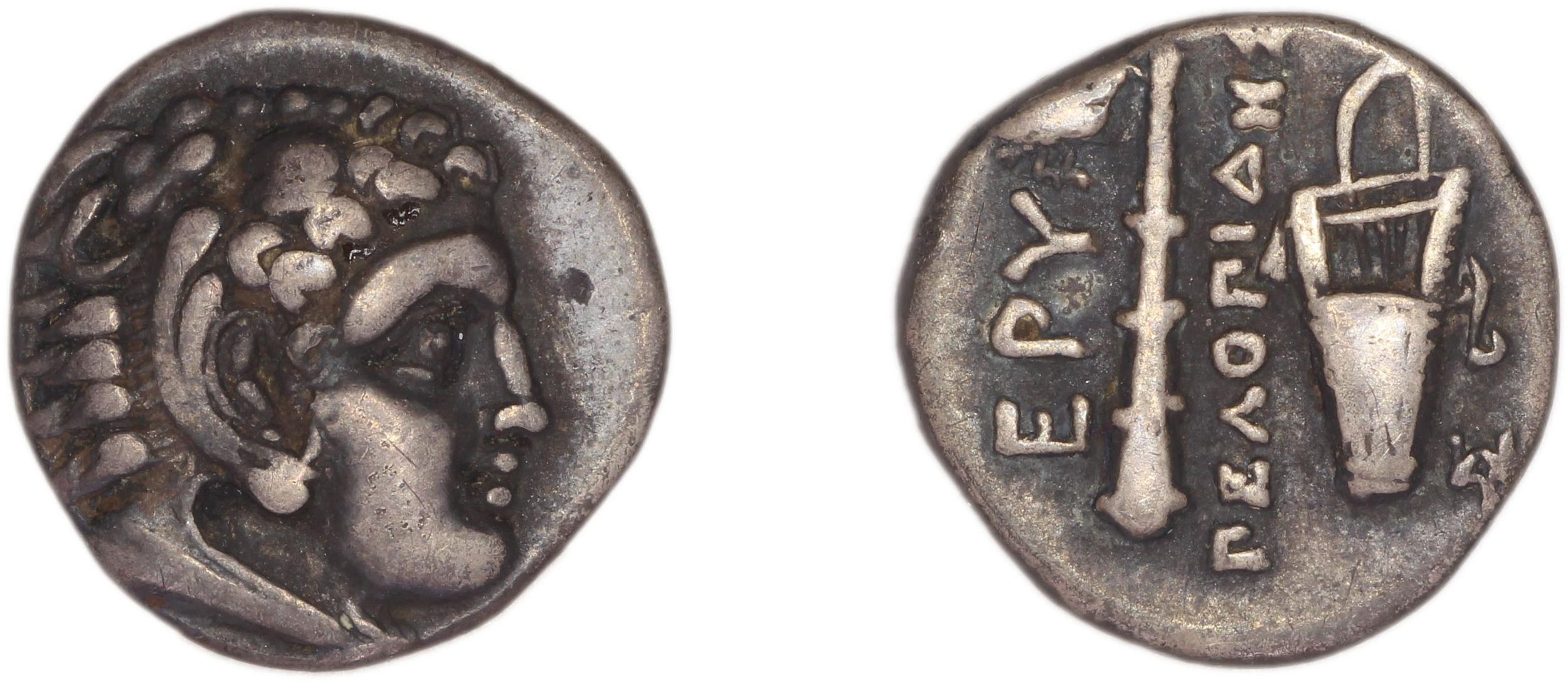 Erythrae Kinns 1980 Period II.2, AR 1, аверс, bm