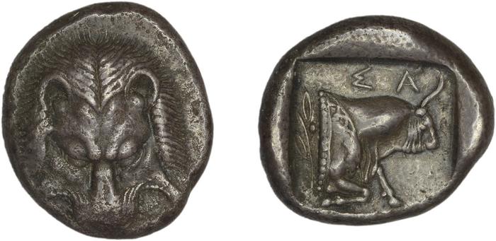 реверс Samos Barron 1966 Class VI tetradrachms