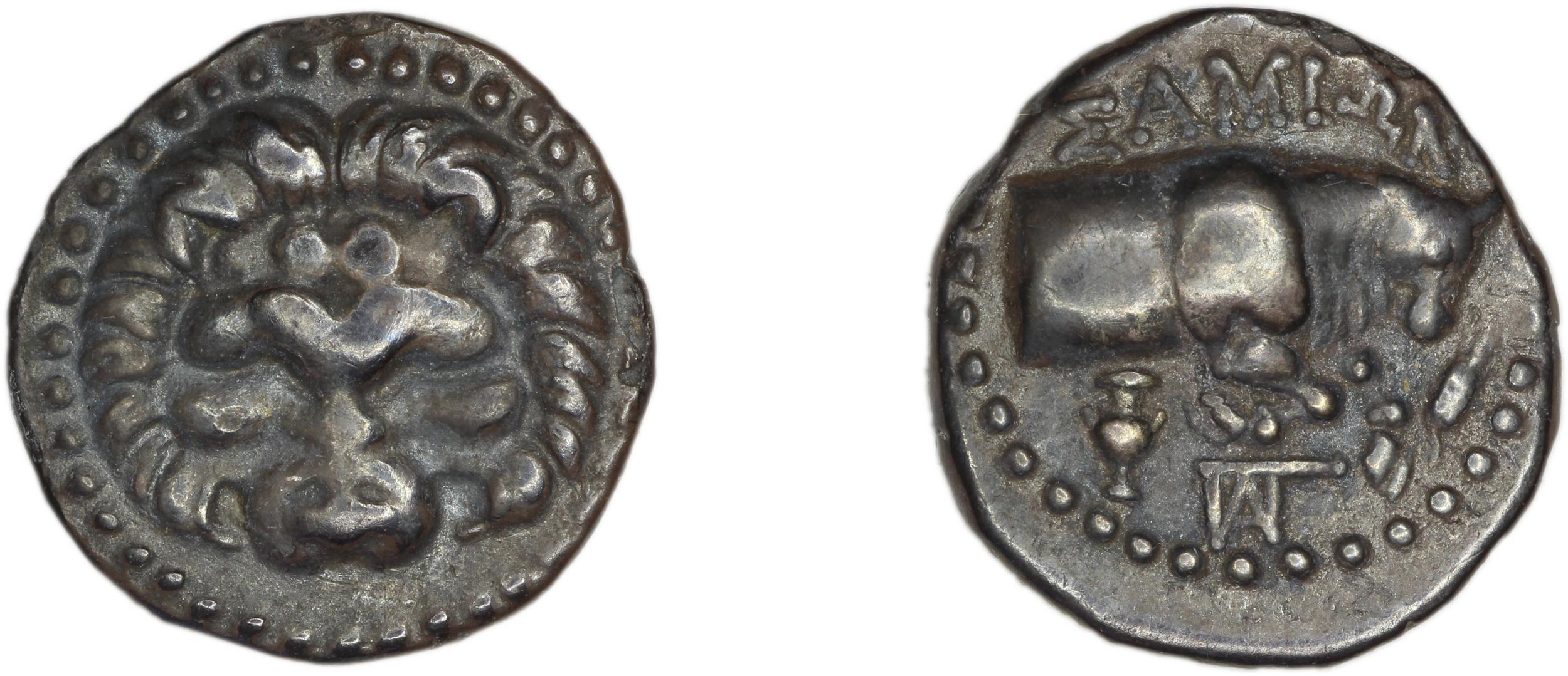 Samos Barron 1966 Last silver tetrobols, аверс, bm