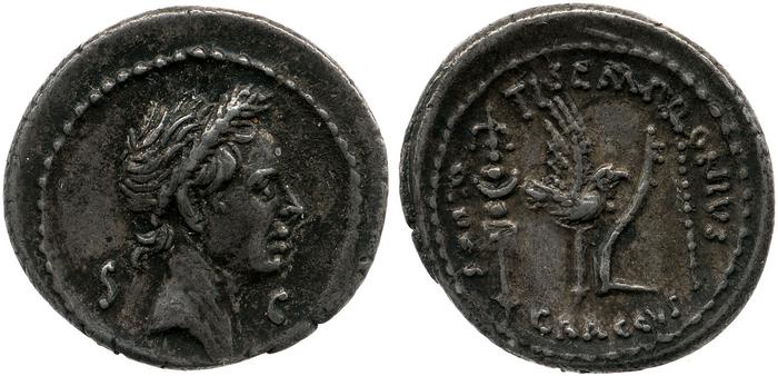 RRC 525/4c, реверс, bm