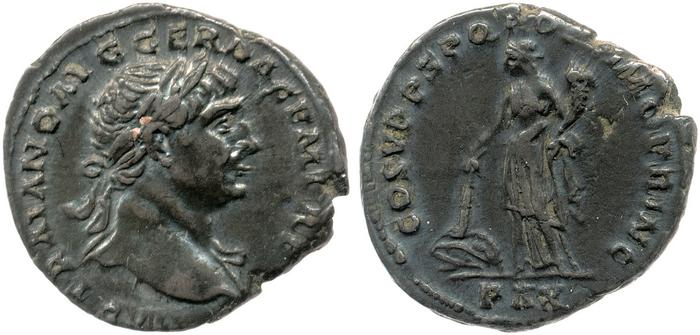 RIC II Trajan 102, reverse, bm