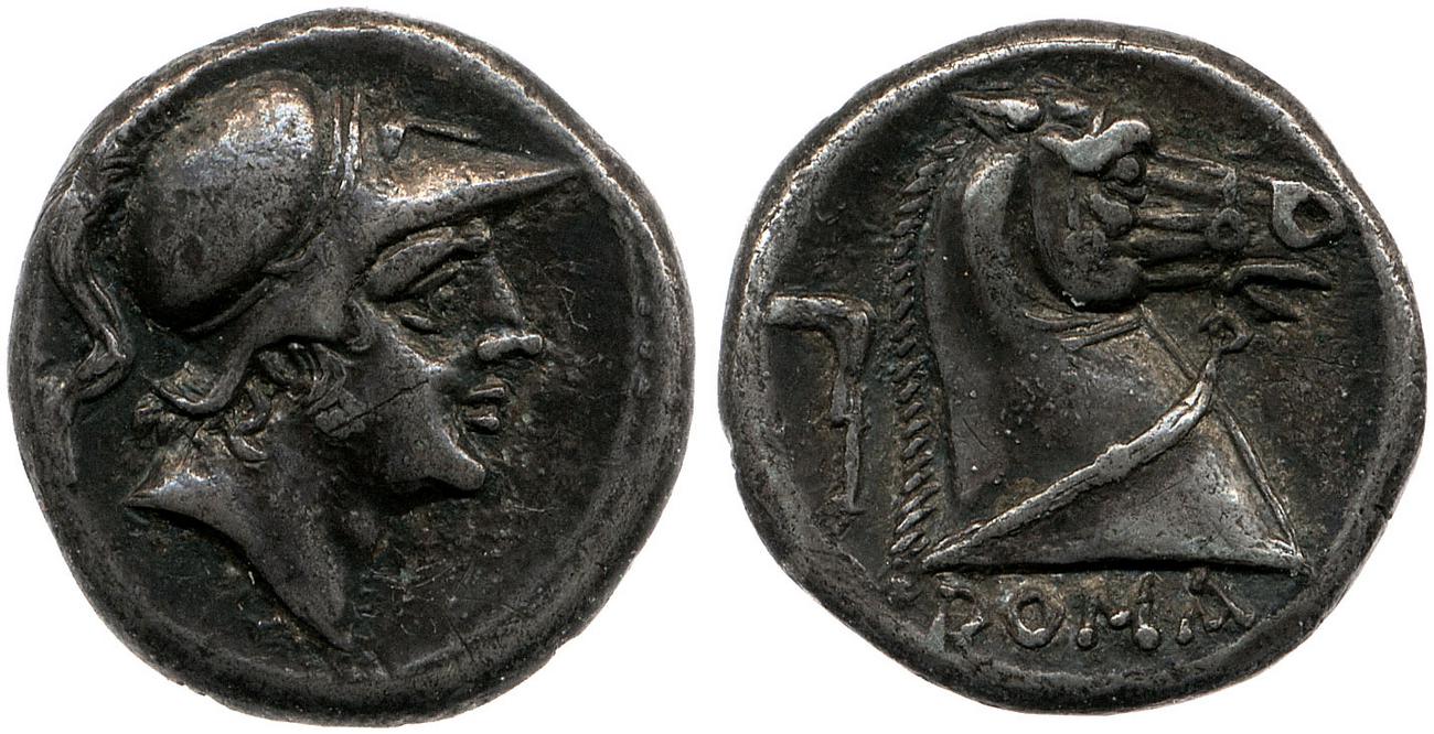 RRC 25/2, аверс, Британский музей