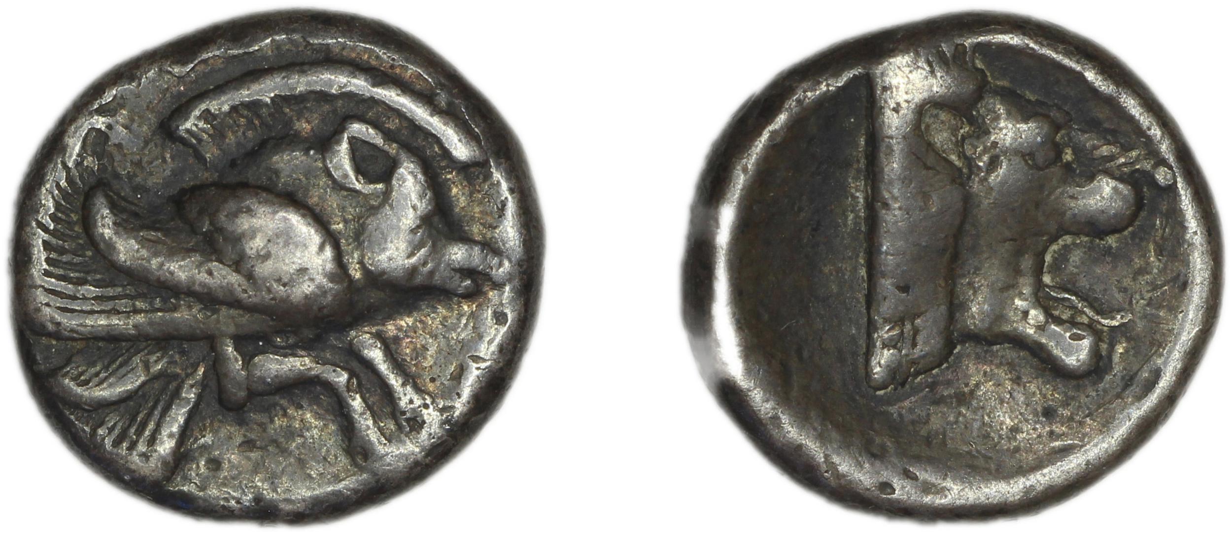 Samos Barron 1966 Class 6 triobols, аверс, bm
