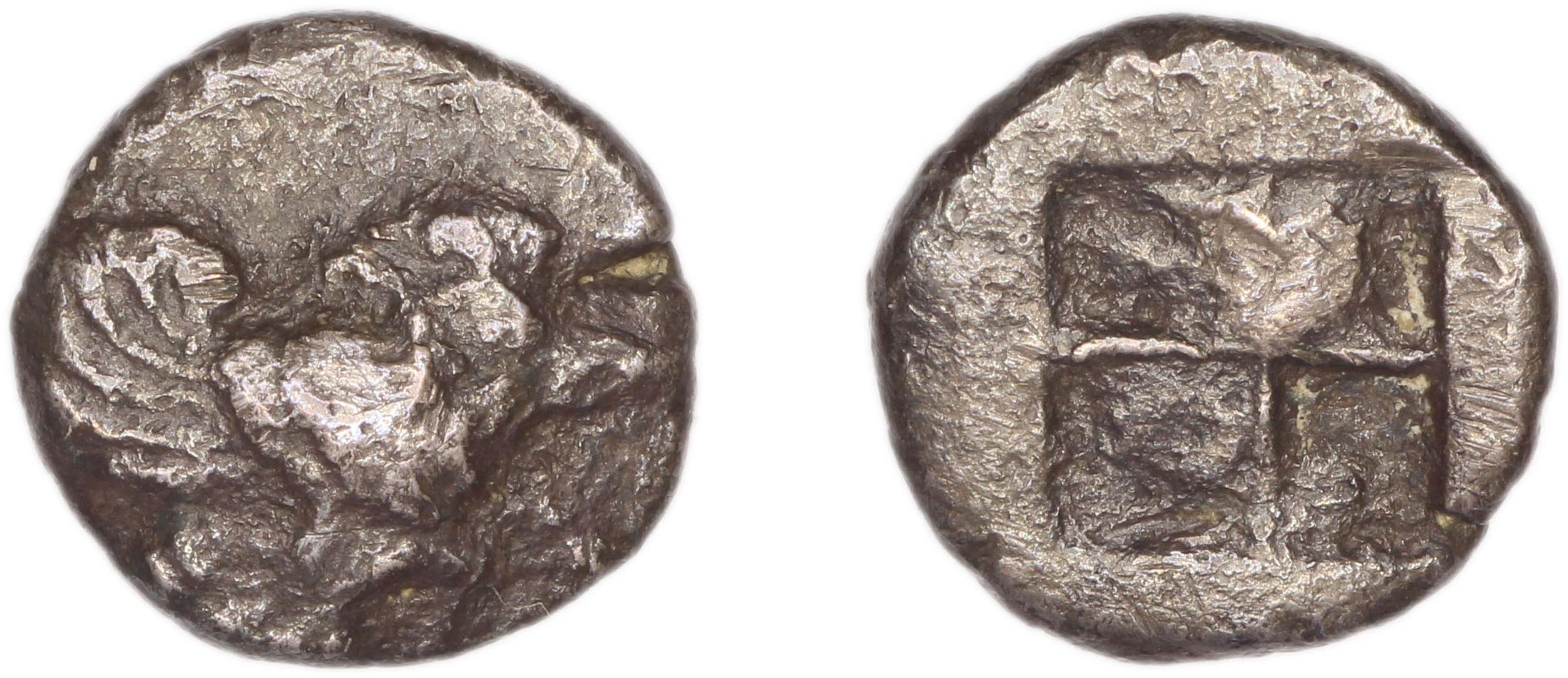 Clazomenae Dengate 1967 II diobols, аверс, Британский музей