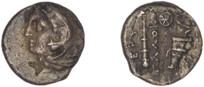 реверс Erythrae Kinns 1980 Period III, AR VI