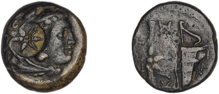 Erythrae Kinns 1980 Period III.1, AE 7, реверс, Британский музей
