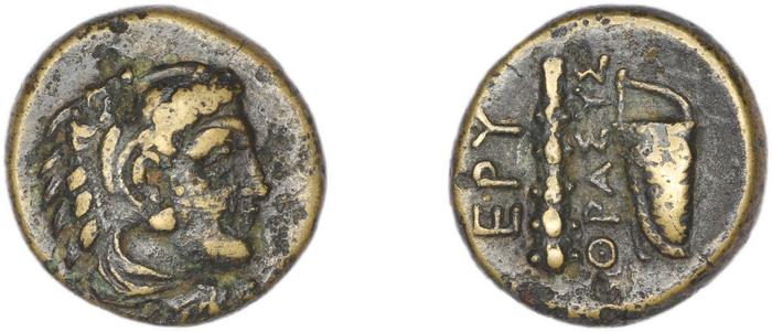 Erythrae Kinns 1980 Period II.2, AE 5, реверс, bm