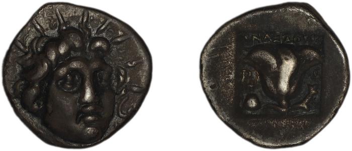 реверс Rhodes Jenkins 1989 Group B hemidrachms