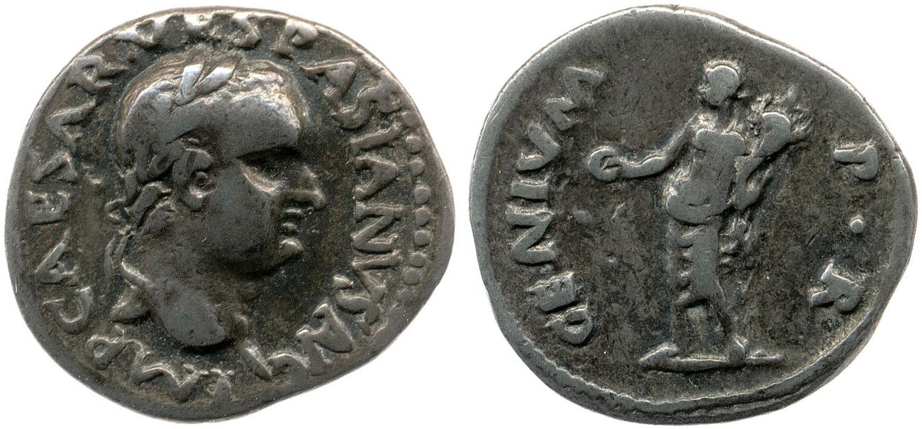 RIC II, Part 1 (second edition) Vespasian 1354, аверс, Британский музей