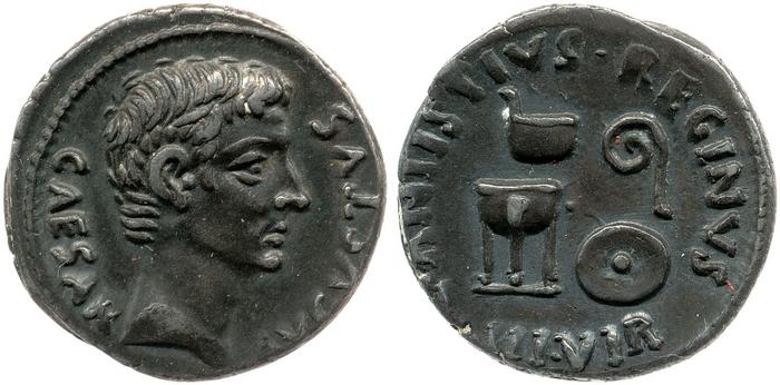 RIC I (second edition) Augustus 410, реверс, bm