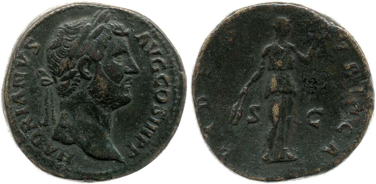 RIC II, Part 3 (second edition) Hadrian 2266, аверс, Британский музей