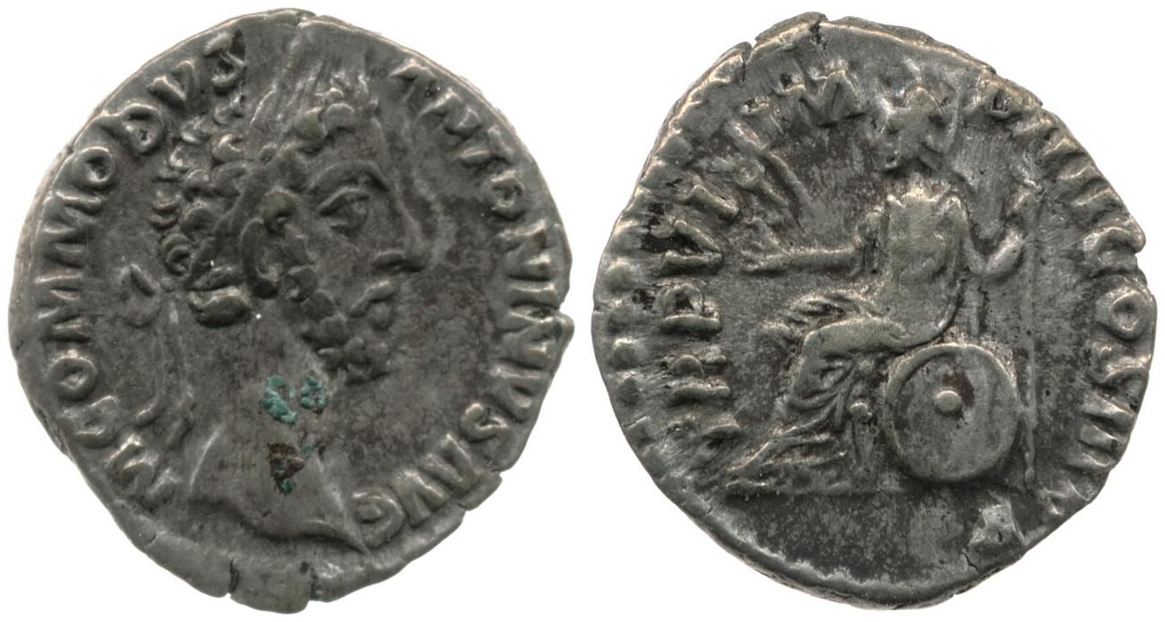 RIC III Commodus 12, obverse, bm