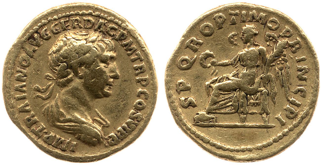 RIC II Trajan 284, аверс, bm