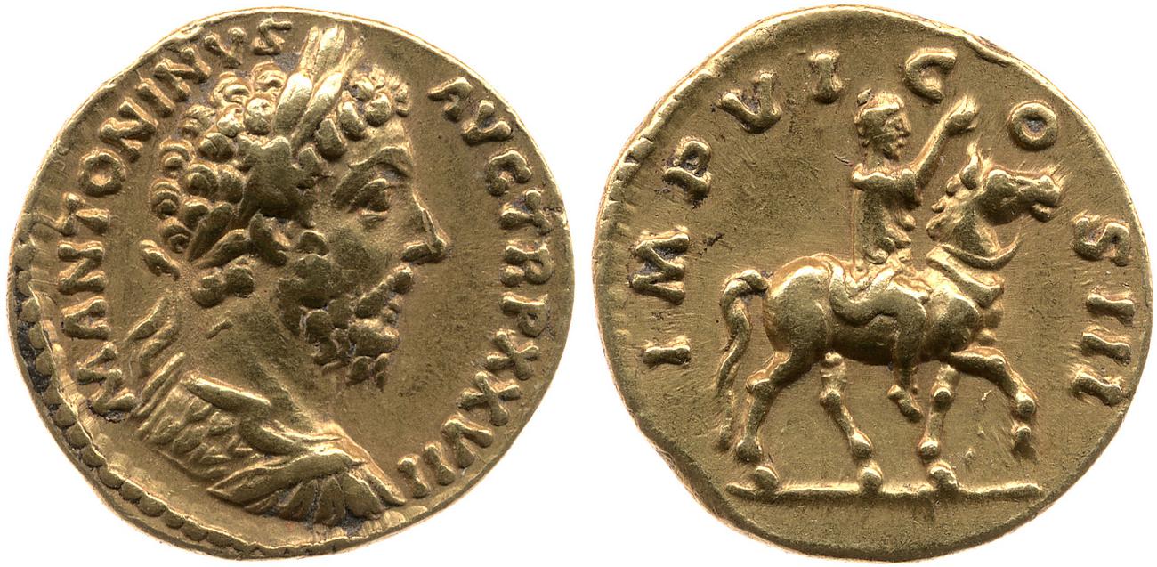 RIC III Marcus Aurelius 281, аверс, bm