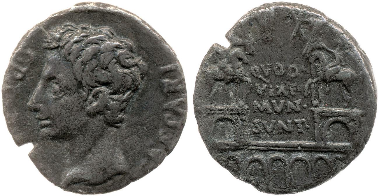 RIC I (second edition) Augustus 142, аверс, bm