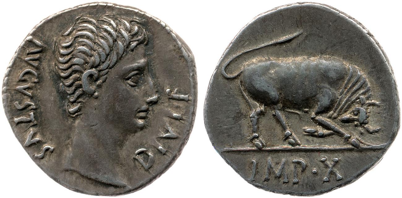 RIC I (second edition) Augustus 167A, аверс, bm
