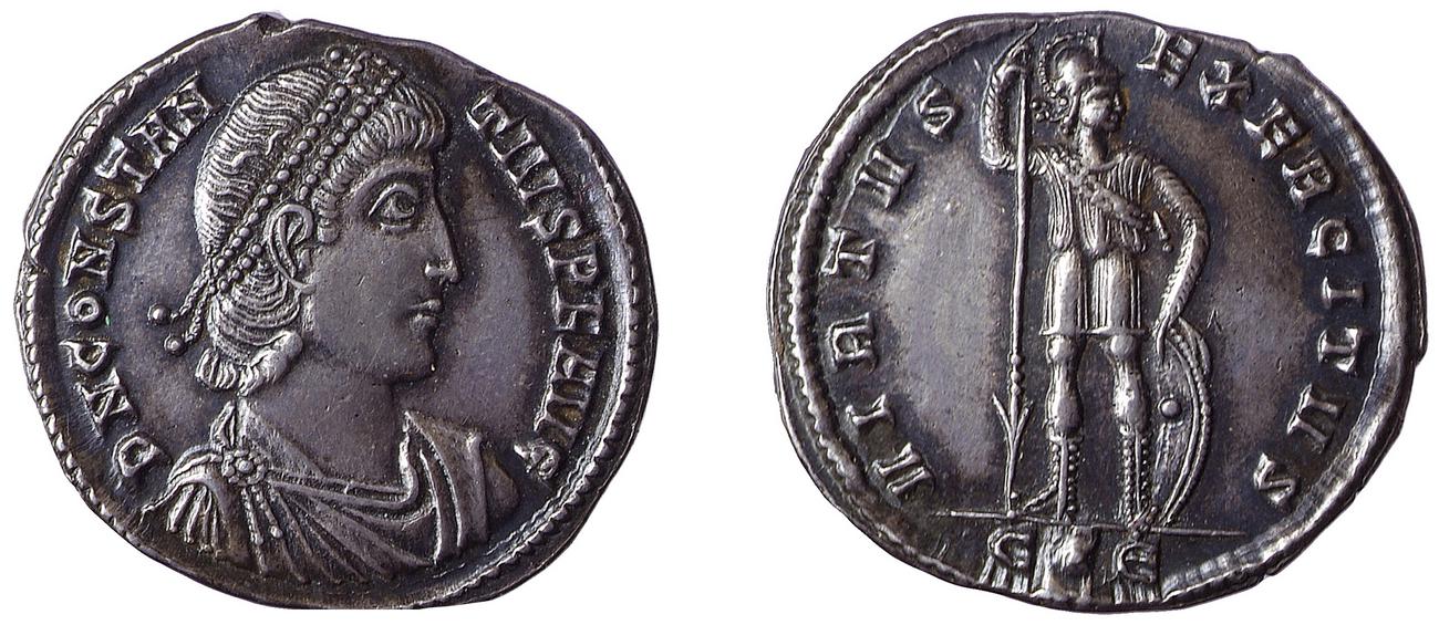 RIC VII Constantinople 100, аверс, bm