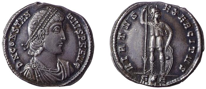 RIC VII Constantinople 100, реверс, bm