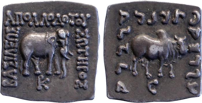 Apollodotus I of Bactria rev