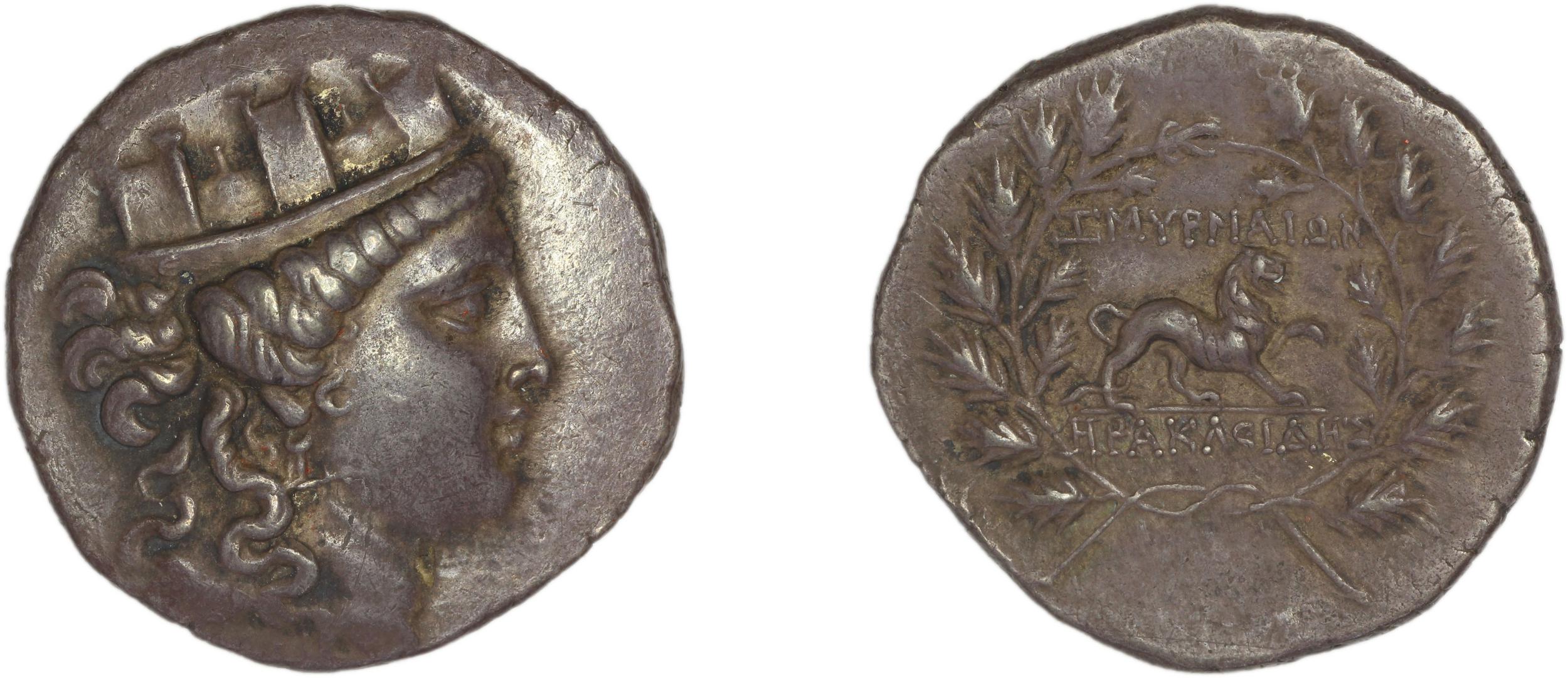 Smyrna Milne 1914 Series 2 tetradrachms, аверс, bm
