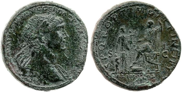 RIC II Trajan 461, реверс, Британский музей